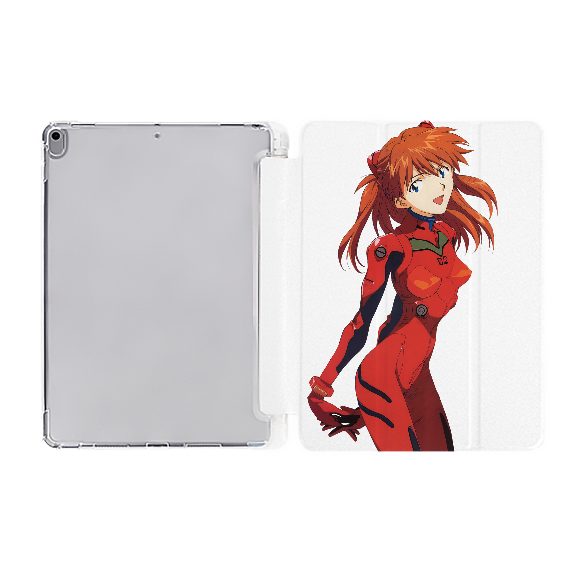 （画像用） EVA 新世紀エヴァンゲリオン IPad ケース ペン収納付き 三つ折りスタンド PUレザー×シリコン 対応機種9.5/10.5/10.9インチ